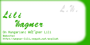 lili wagner business card